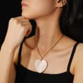 White Shell Pendant Necklace Copper Chain Loose Stone Claw Setting Wedding Engagement Party 4
