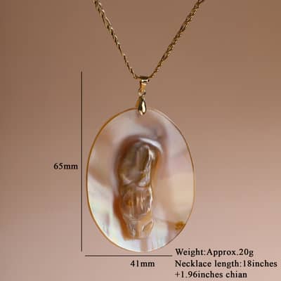 Classic Trendy Natural Freshwater Pearl Necklace With Claw Setting Chain Pendant for Wedding Anniversary detail 3
