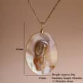 Classic Trendy Natural Freshwater Pearl Necklace With Claw Setting Chain Pendant for Wedding Anniversary 3