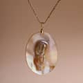 Classic Trendy Natural Freshwater Pearl Necklace With Claw Setting Chain Pendant for Wedding Anniversary 6