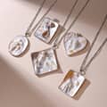 Elegant Romantic Multi-Shape Freshwater Pearl Pendant Necklace Natural Copper Inlay Claw Setting 1