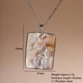 Elegant Romantic Multi-Shape Freshwater Pearl Pendant Necklace Natural Copper Inlay Claw Setting 3