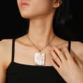 Elegant Romantic Multi-Shape Freshwater Pearl Pendant Necklace Natural Copper Inlay Claw Setting 4