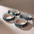 Trendy Bohemian Natural Abalone Shell Bracelet Resizable Elastic Party Gift 1