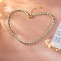 Trending Bohemian Handmade Turquoise Beaded Necklace Bracelet Set 2