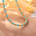 Trending Bohemian Handmade Turquoise Beaded Necklace Bracelet Set 4