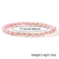 Boho Ethnic Style Rainbow-Colored Rice Bead Bracelets Elastic Stretch Bracelets 6