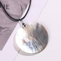 Trendy Natural Shell Mother Of Pearl Pendant Necklace On Rope Chain 3