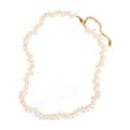 Luxury Stainless Steel Silver And Gold Beads Mixed With Freshwater Pearls Handmade Waterproof Collar Necklace 1