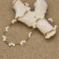 Luxury Stainless Steel Silver And Gold Beads Mixed With Freshwater Pearls Handmade Waterproof Collar Necklace 2