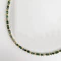 Vacation Style Lucky Baroque Pearl Choker Necklace With Green Natural Stone Beads Stainless Steel Chain 2