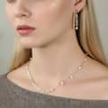 925 Sterling Silver Wheat Chain Collarbone Choker Classic Elegant Baroque Freshwater Pearl Pendant Necklace 3