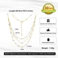 925 Sterling Silver 14K Gold Plated Three Layered Freshwater Pearl Chain Elegant Necklace 5