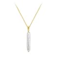 Dainty Minimalist White Baroque Freshwater Pearl Necklace, 925 Sterling Silver 1