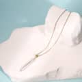 Dainty Minimalist White Baroque Freshwater Pearl Necklace, 925 Sterling Silver 2