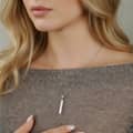 Dainty Minimalist White Baroque Freshwater Pearl Necklace, 925 Sterling Silver 3