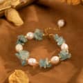 Holiday Handmade Crystal Freshwater Pearl Beads Bracelet Natural Stone Waterproof Friendship Bracelet 4