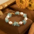 Holiday Handmade Crystal Freshwater Pearl Beads Bracelet Natural Stone Waterproof Friendship Bracelet 6