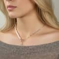 Exquisite 925 Sterling Silver Freshwater Pearl Star Cubic Zirconia Pendant Luxury Necklace 1