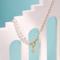 Exquisite 925 Sterling Silver Freshwater Pearl Star Cubic Zirconia Pendant Luxury Necklace 2
