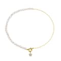 Exquisite 925 Sterling Silver Freshwater Pearl Star Cubic Zirconia Pendant Luxury Necklace 5