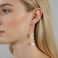Baroque Freshwater Pearl Tassel Earrings 925 Sterling Silver Gold Plated 2