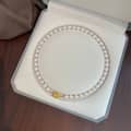 Trendy Handmade Baroque Freshwater Pearl Beads Necklace Gold Plated Rose Choker 6