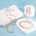 Simple Wheat Ear Pearl Bracelet Necklace Earrings Jewelry Set, Temperament Lucky Charm 1