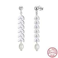 Earrings#Rhodium Plated