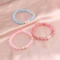 Colorful Handmade Natural Stone Agate Crystal Nature Pearl Beaded Bracelets Lucky Bangle 5