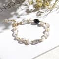 Gift Party Nature Lucky Bangle Gemstone Crystal Beads Freshwater Pearl Bracelet 6