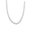 Design Round Rice Shape Irregular Baroque Freshwater Pearl Beads Stainless Steel Necklace 5