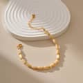 Trendy Handmade Adjustable Gold Plated Stainless Steel Natural Rice Shape Shell Beaded Bracelet 4