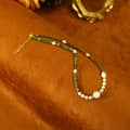 Natural Freshwater Baroque Pearl Retro Beaded Clavicle Chain Gold Foil Baroque Pearl Necklace 2
