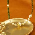 Natural Freshwater Baroque Pearl Retro Beaded Clavicle Chain Gold Foil Baroque Pearl Necklace 5