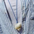 Vacation Conch Shell Bamboo Chain Necklace With Blue Pendant 2
