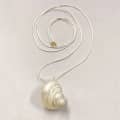 Vacation Conch Shell Bamboo Chain Necklace With Blue Pendant 5