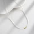 Wedding Pearl Chain 14K Gold Plated Vintage Choker Boho Round Beaded Shell Pearl Necklace 2
