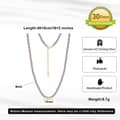 4mm Pearl Necklace Broken Silver Pendant Purple Shell Pearl Bead Chain 3