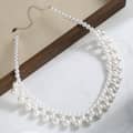 Multilayer Shell Pearl Necklace Handmade Braided Pearl Choker 3