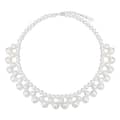Multilayer Shell Pearl Necklace Handmade Braided Pearl Choker 5