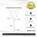 925 Sterling Silver Shell Pearl Necklace 14K Gold Plated Round Pearl Choker Y Shape 4