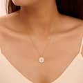 14K Gold Plated 925 Sterling Silver Chain Necklace Natural White Shell Flower Pendant 2