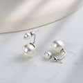 Light Luxury Freshwater Shell Pearl 925 Silver Stud Earrings 3