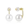 Light Luxury Freshwater Shell Pearl 925 Silver Stud Earrings 5