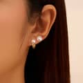 Simple Design Shell Pearl Stud Earrings 925 Sterling Silver 3