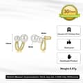 Simple Design Shell Pearl Stud Earrings 925 Sterling Silver 4