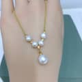 Natural Freshwater Pearl Pendant Multiple Beads Baroque Style Pearl Necklace 1