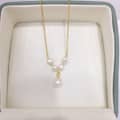 Natural Freshwater Pearl Pendant Multiple Beads Baroque Style Pearl Necklace 2