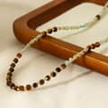 Retro Natural Stone Millet Bead Necklace Handmade Bead Collarbone Chain 2